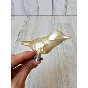 Glass clip bird AS IS vintage